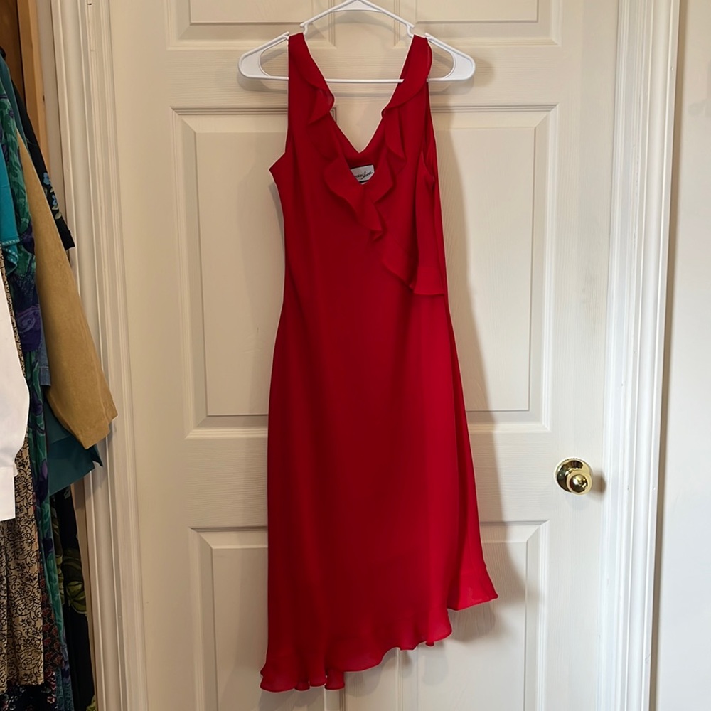 Sexy Asymmetrical Red Dress